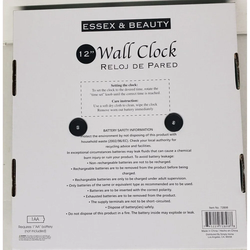 Kitchen Plastic Decorative Wall Clock, 12